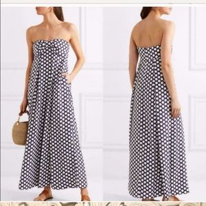J. Crew Strapless Polka Dot Dress in Black and White